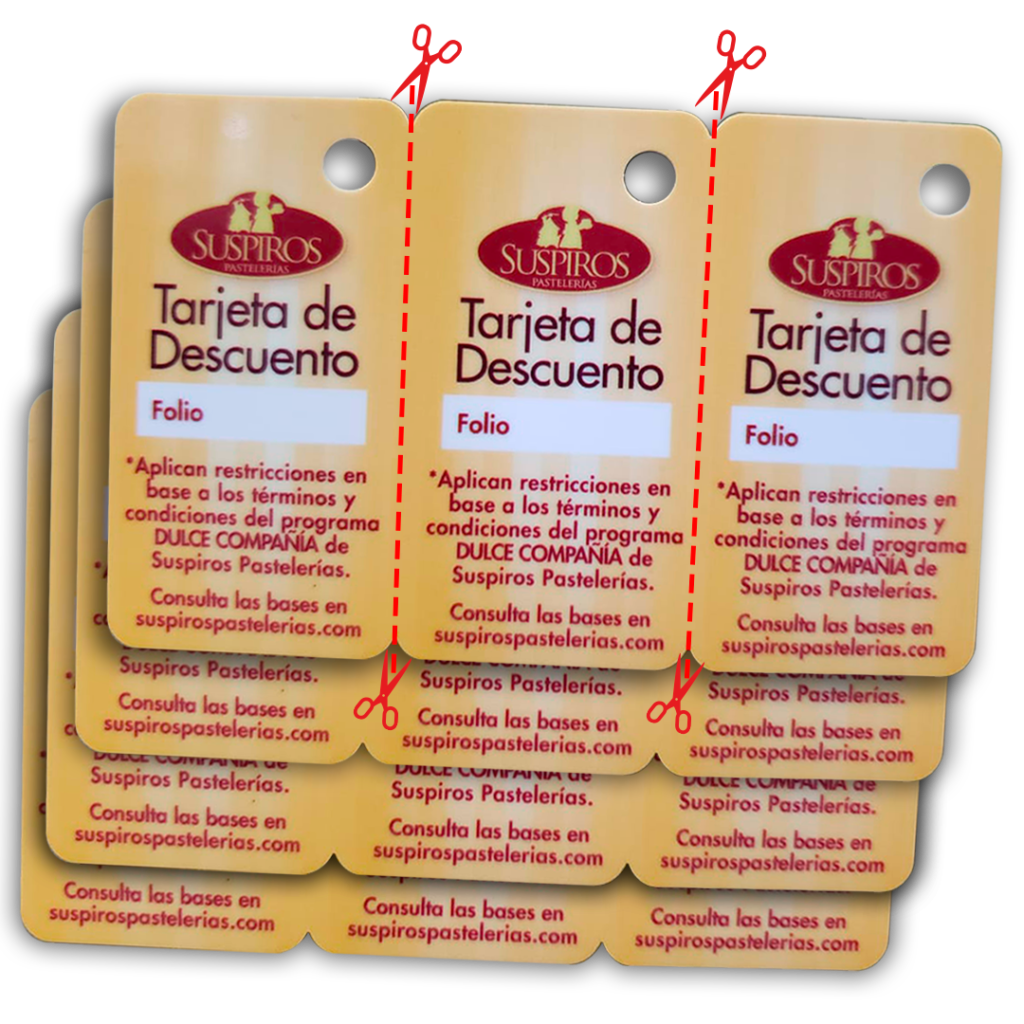 Tarjetas pvc con suaje