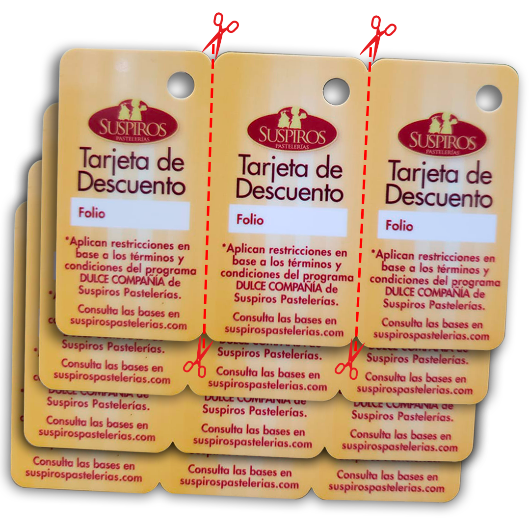 Tarjetas pvc con suaje